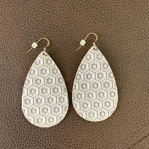 Nickel & Suede Earrings. Medium. Perfect condition.